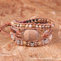 Unisex Natural Picture Stone Crystal N Bracelet