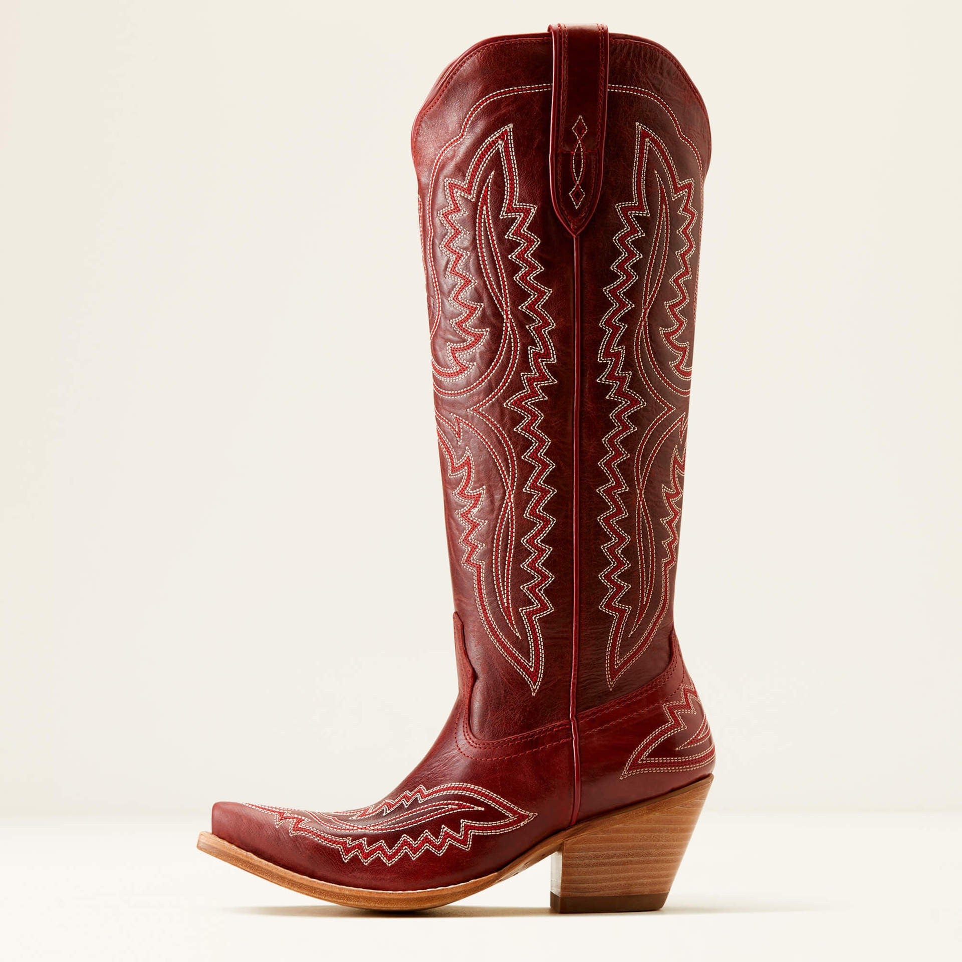 Women's Vintage Embroidered Pointed Toe Square Heel Western Boots