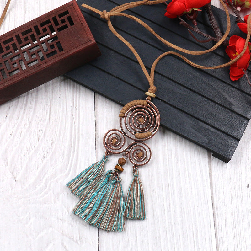 Women's Bohemian Tassel Alloy Necklac