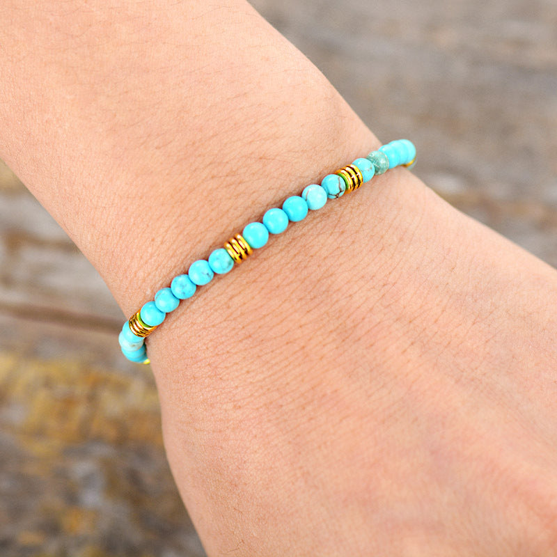 Unisex Vintage Natural Turquoise N Bracelet