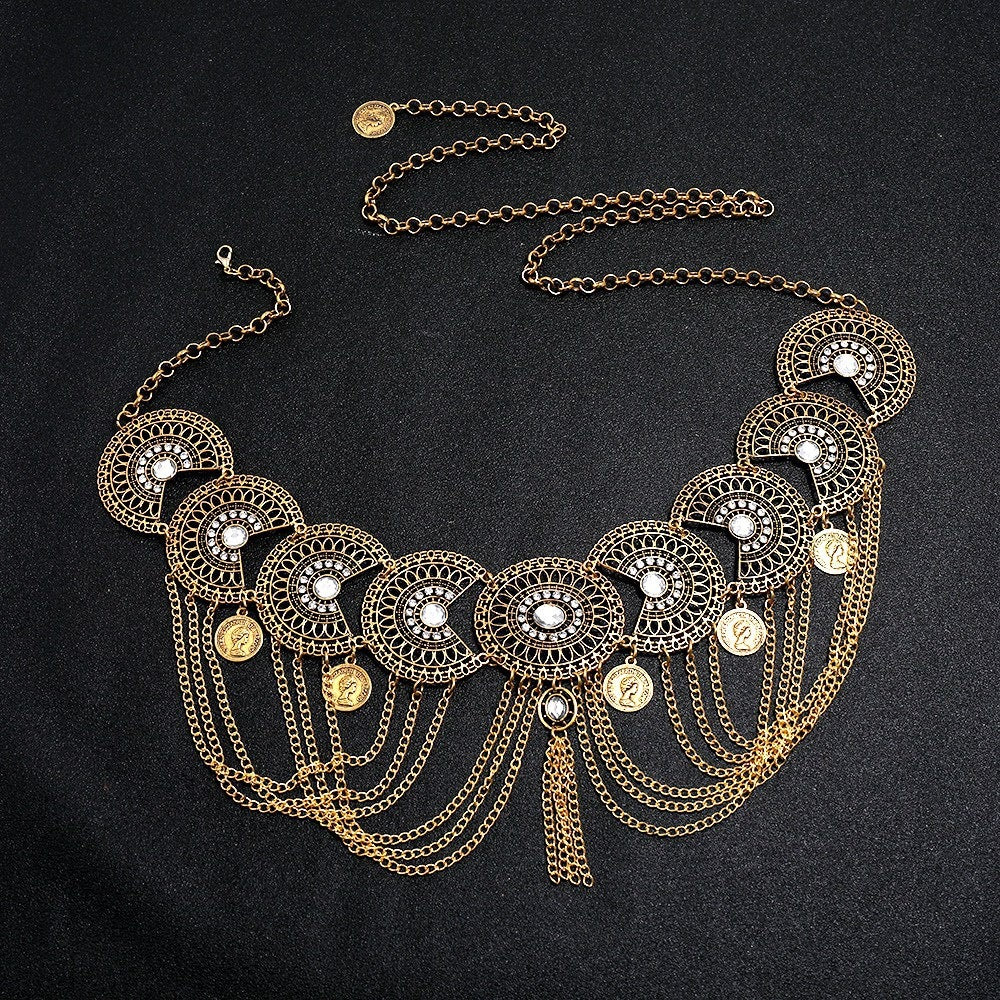 Retro Bohemian Ethnic Metal Tassel Waist Chain