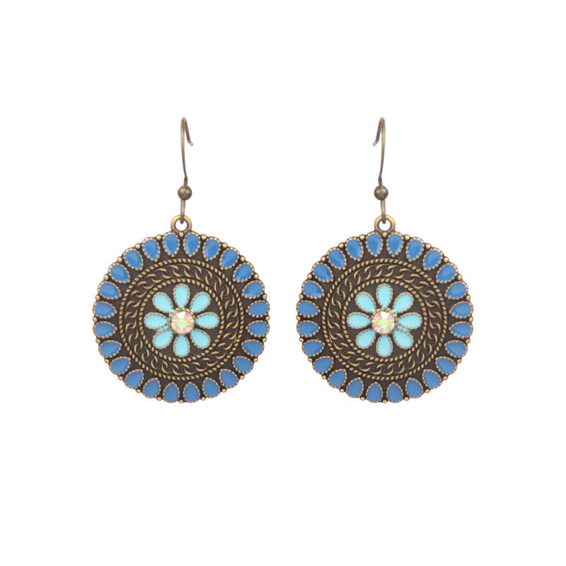 Women's Bohemian Exotic Water Drop Flower Earrings