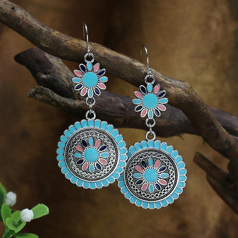 Women's Bohemian Geometric Alloy Retro Temperament Earrings