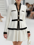 銆�24-hour shipping out銆慐legant Urban High Quality Long Sleeve Top And Pleated Skirt Two Piece Set