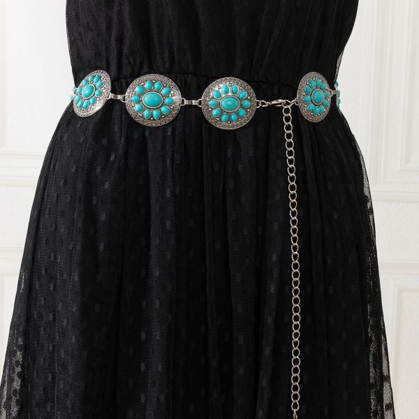 Vintage Bohemian Turquoise Belt