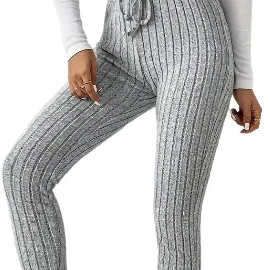 Women's High-Waisted Ribbed Leggings
