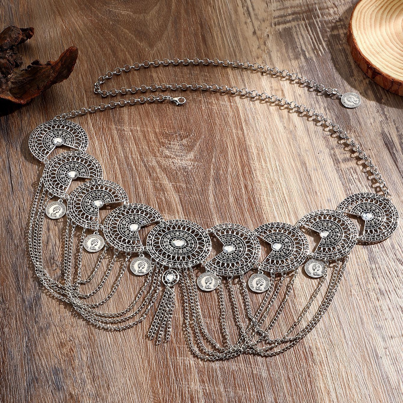 Retro Bohemian Ethnic Metal Tassel Waist Chain