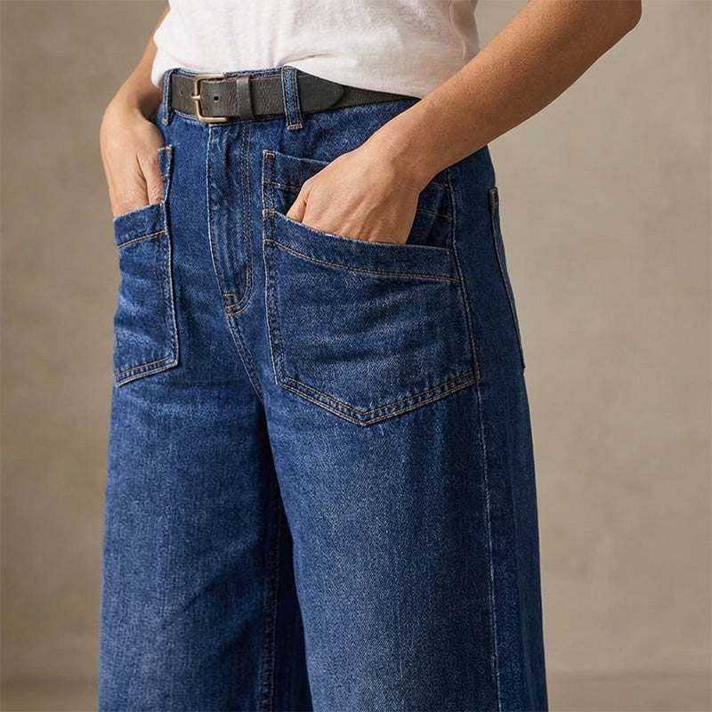 Women's High-Rise Wide-Leg Jeans – Tummy Control, Elongating Fit & Premium Denim in 4 Versatile Washes