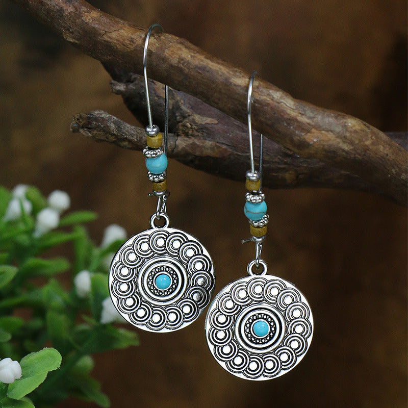 Women's Bohemian Geometric Alloy Retro Temperament Earrings