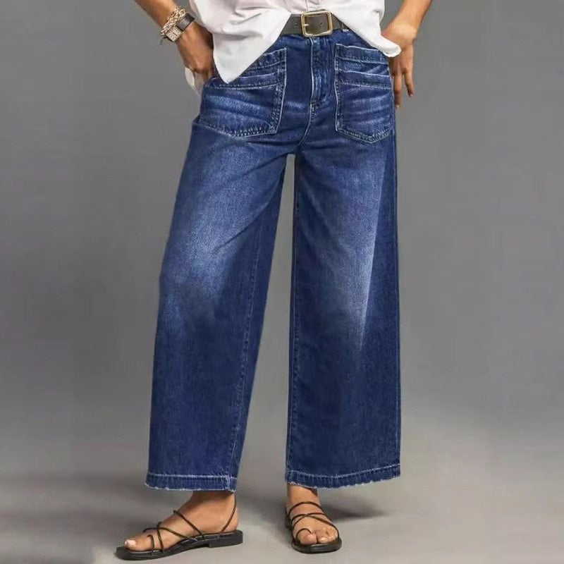 Women's High-Rise Wide-Leg Jeans – Tummy Control, Elongating Fit & Premium Denim in 4 Versatile Washes