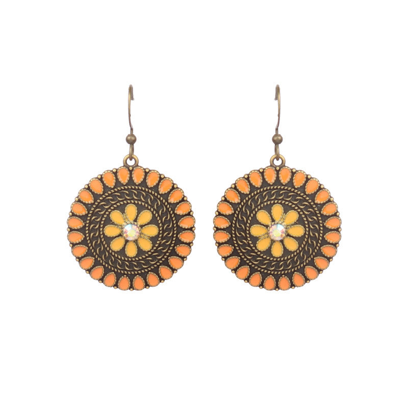 Women's Bohemian Exotic Water Drop Flower Earrings