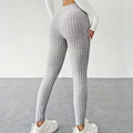 Women's High-Waisted Ribbed Leggings