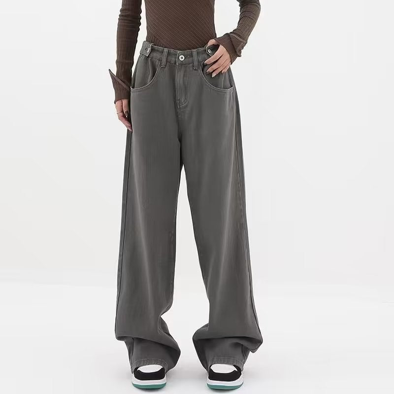 Cargo Denim Wide Leg Boyfriend Jeans