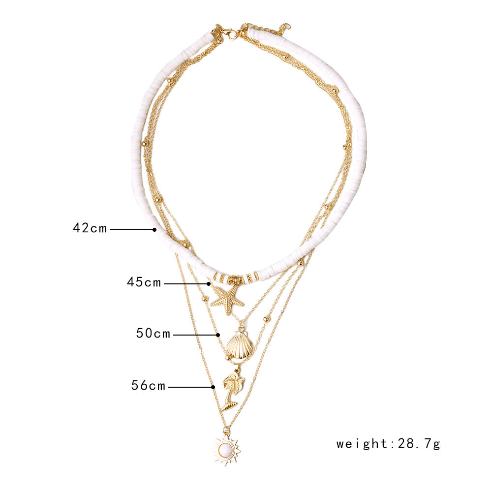 Starfish Shell Layered Necklace