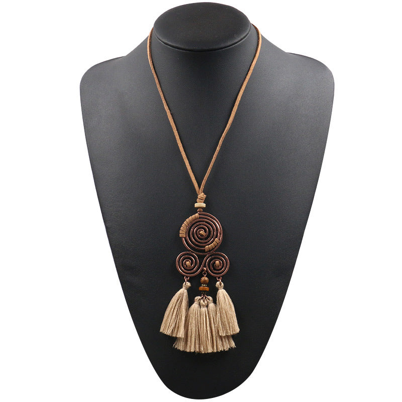 Women's Bohemian Tassel Alloy Necklac
