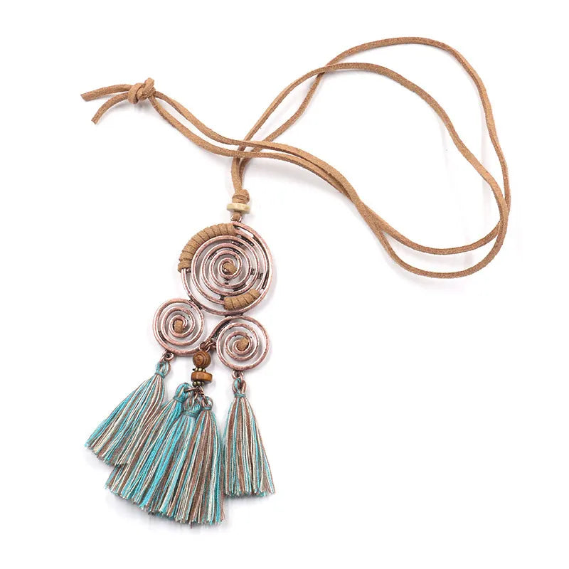 Women's Bohemian Tassel Alloy Necklac