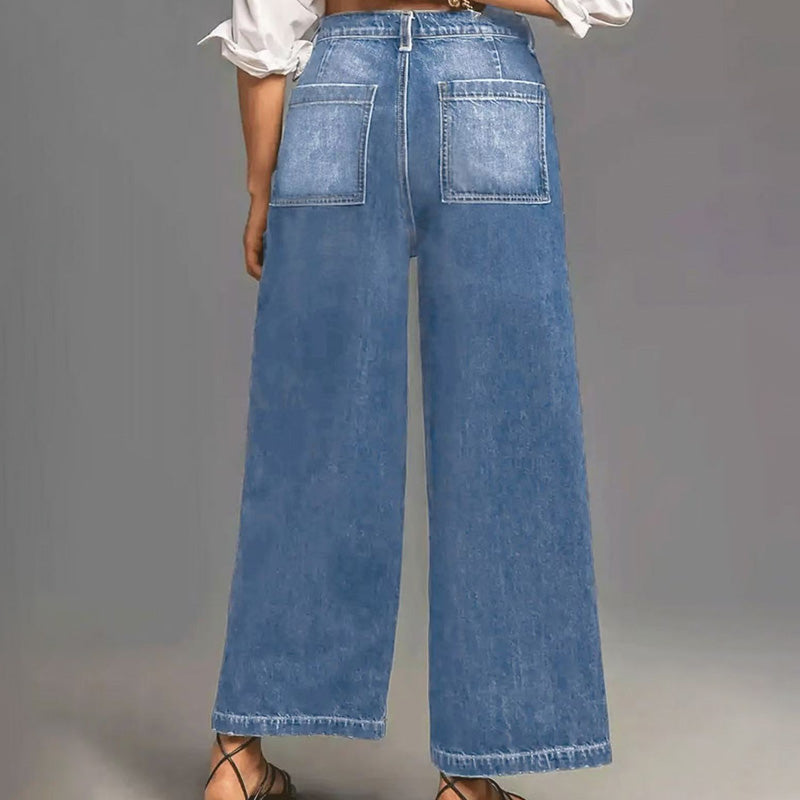 Women's High-Rise Wide-Leg Jeans – Tummy Control, Elongating Fit & Premium Denim in 4 Versatile Washes