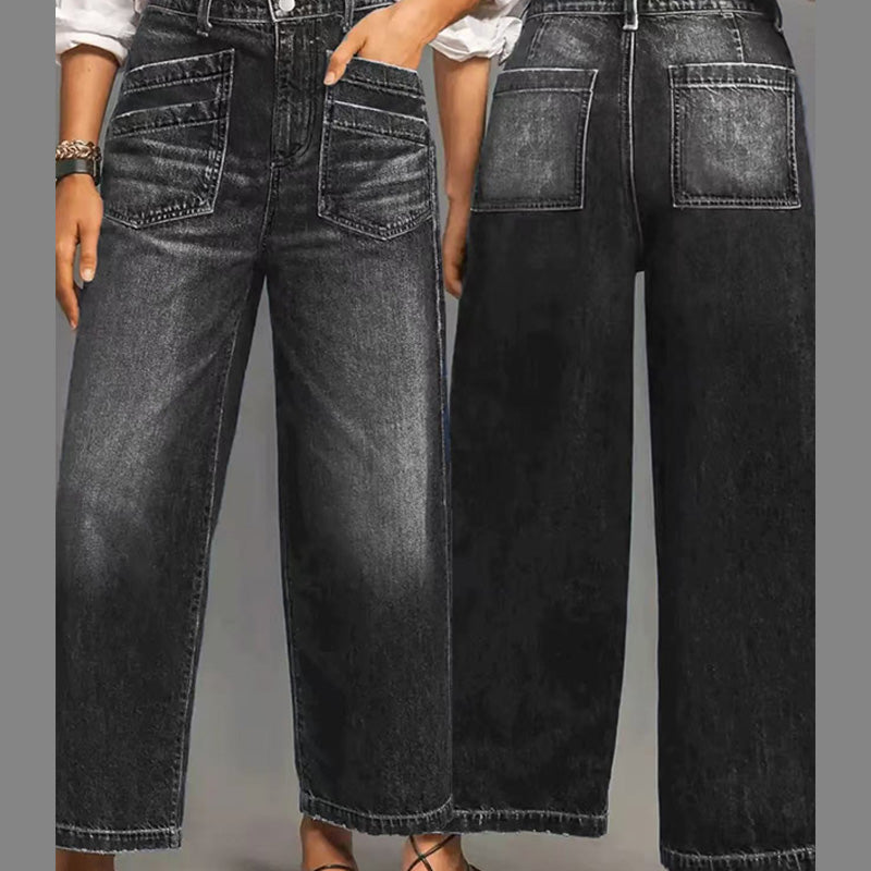 Women's High-Rise Wide-Leg Jeans – Tummy Control, Elongating Fit & Premium Denim in 4 Versatile Washes
