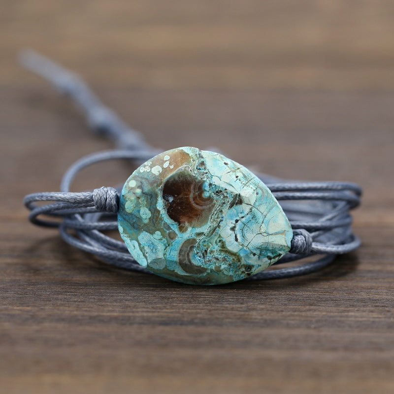Unisex Vintage Ocean Stone N Bracelet