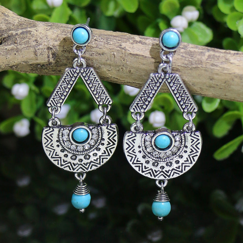 Women's Bohemian Geometric Alloy Retro Temperament Earrings