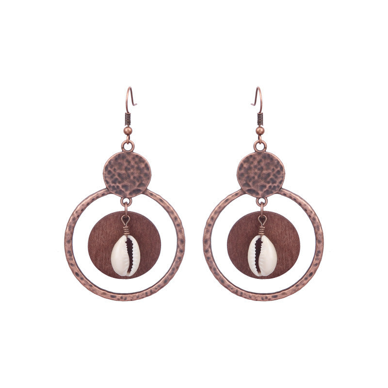 Women's Bohemian Shell Long Tassel Earrings