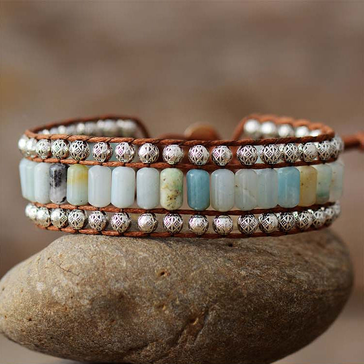 Unisex Malachite Natural Stone N Bracelet