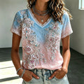 Women's Retro Bohemian Floral Print Cotton Linen Comfortable Top