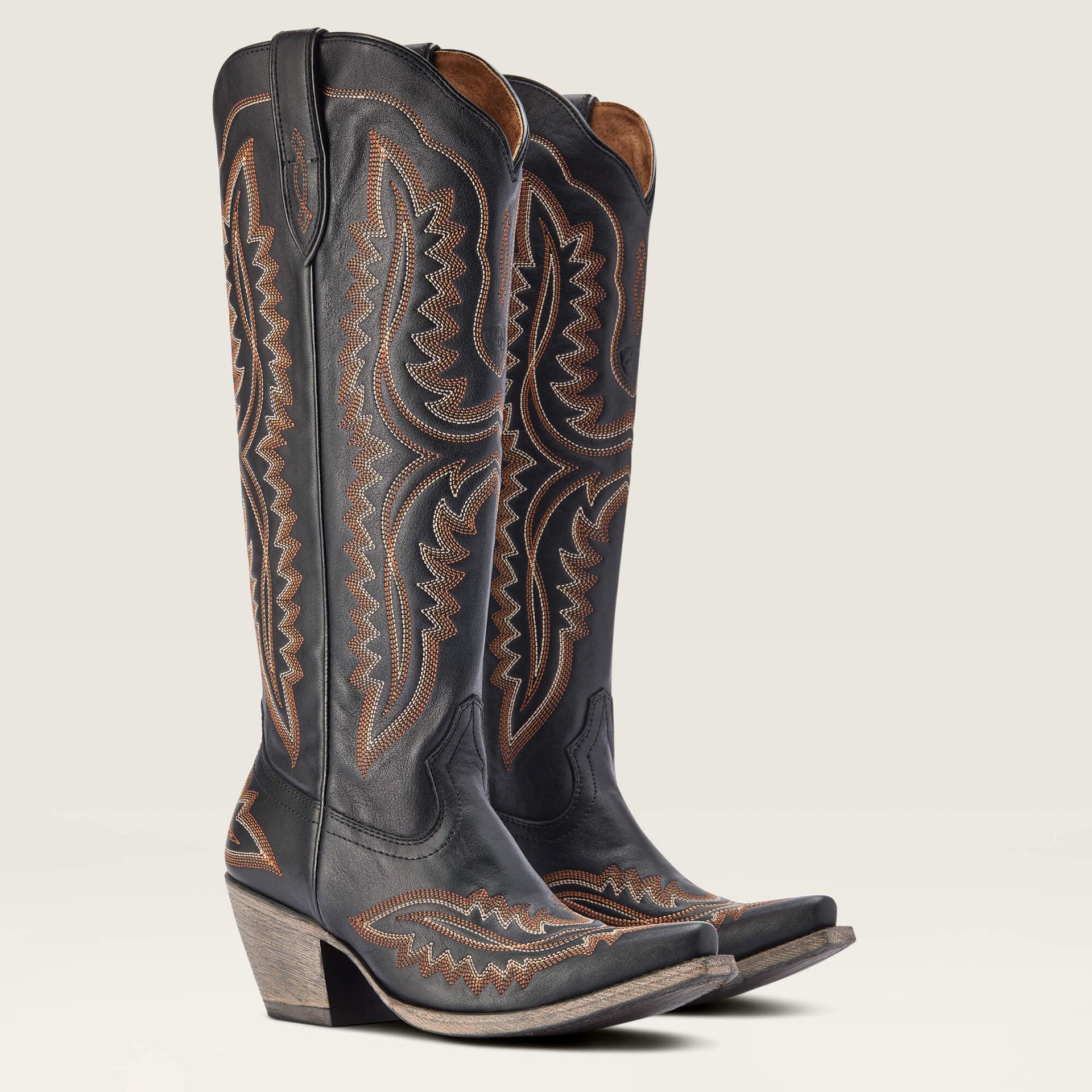 Women's Vintage Embroidered Pointed Toe Western Boots