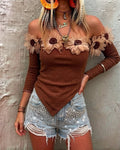 Women's Summer Fashion: Elegant Outdoor Long-Sleeve Top and Shorts Two-Piece Set 2688