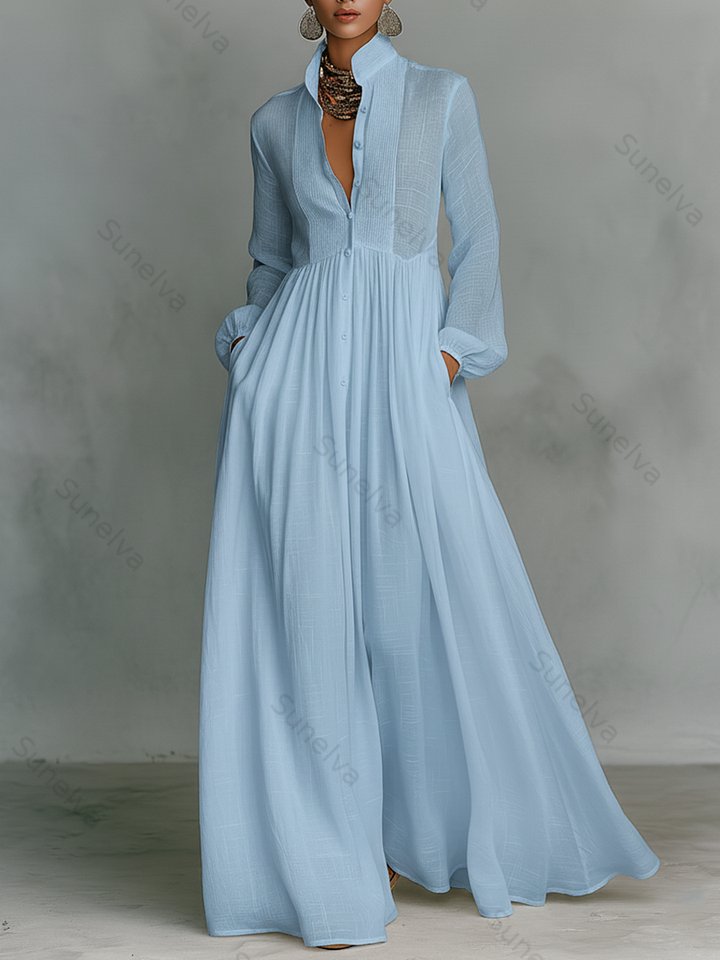 Elegant Romantic Vacation Maxi Dress 0367