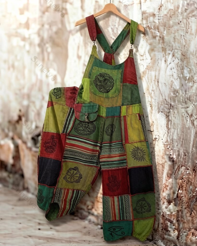 Elegant and Stylish Women's Boho-Style Embroidered Jumpsuit  5874