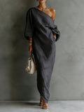 Women's Casual Off-the-shoulder Dress cb0e
