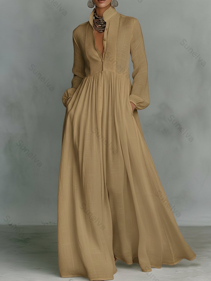 Elegant Romantic Vacation Maxi Dress 0367