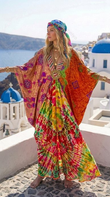 Bohemian Vacation Printed Kaftan2515