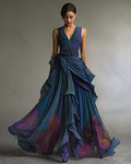 Vacation print elegant dress 9614