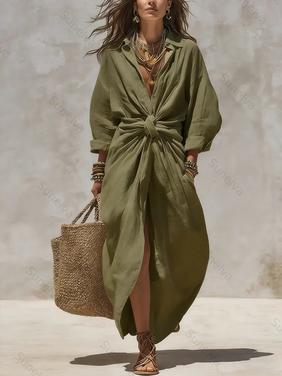 Women's Designer-style Shirt Dress bb94
