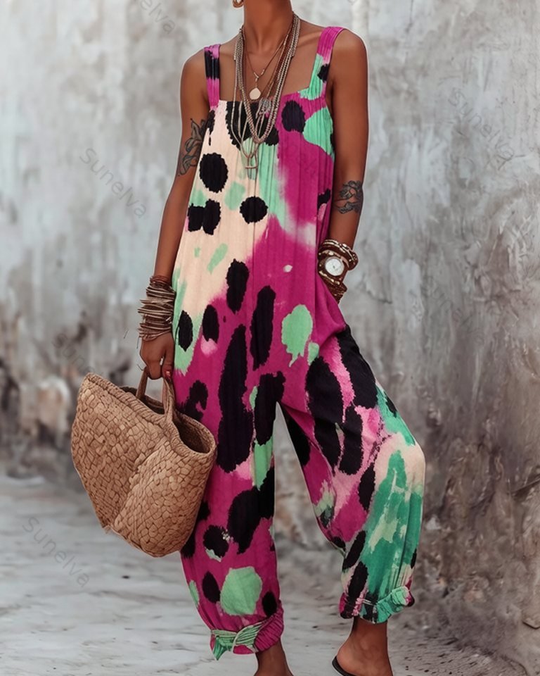 Women's Elegant & Stylish Summer Vacation Embroidered Jumpsuit 3384