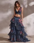 Summer outdoor ruffle patchwork dress1993