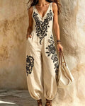 Women's Elegant & Stylish Summer Vacation Embroidered Jumpsuit 7063